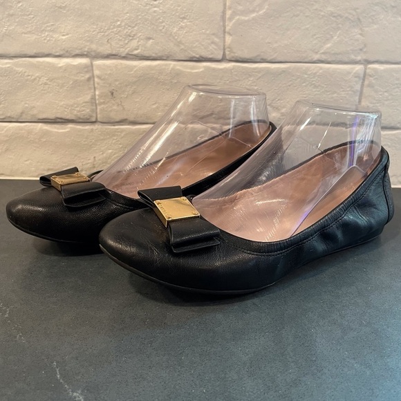 Cole Haan Grand 0s sz 6.5 Tali black leather bow tie ballet flats - Picture 3 of 11